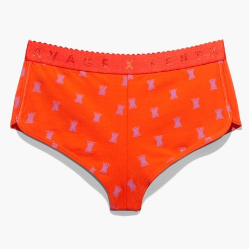 🆕SAVAGE X FENTY Bright Orange Hot Shorts - Size: S